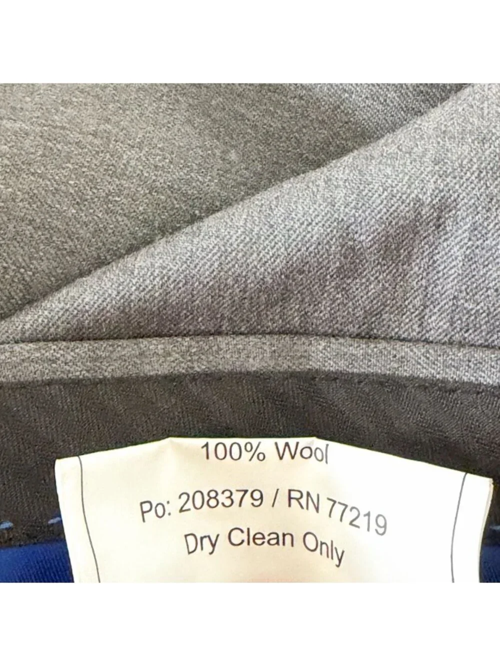 Egara Gray 100% Wool Modern Fit Flat Front Dress Pants Men’s 36x32 Slacks